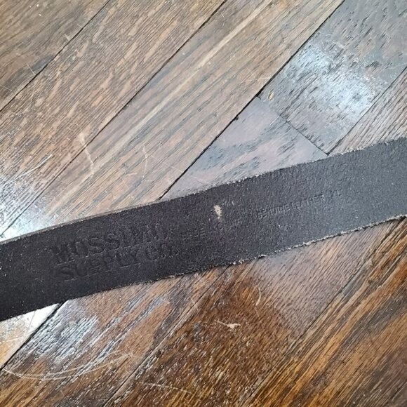 Y2K Genuine Leather Brown Belt With Chunky Gold Tone Buckle Retro - Picture 8 of 9